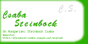 csaba steinbock business card